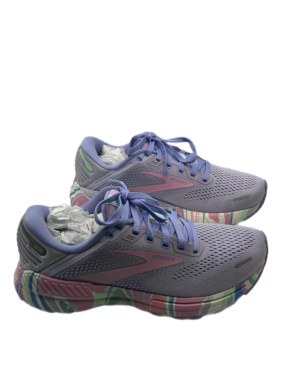 Brooks Adrenaline GTS 22 Women’s 7 Purple Pink Multicolor Running Shoes - Picture 3 of 6